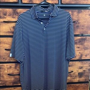 Men's Navy Striped RLX Polo Shirt